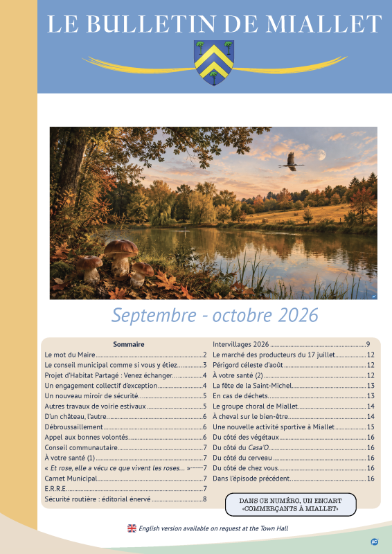 Bulletin municipal de Miallet